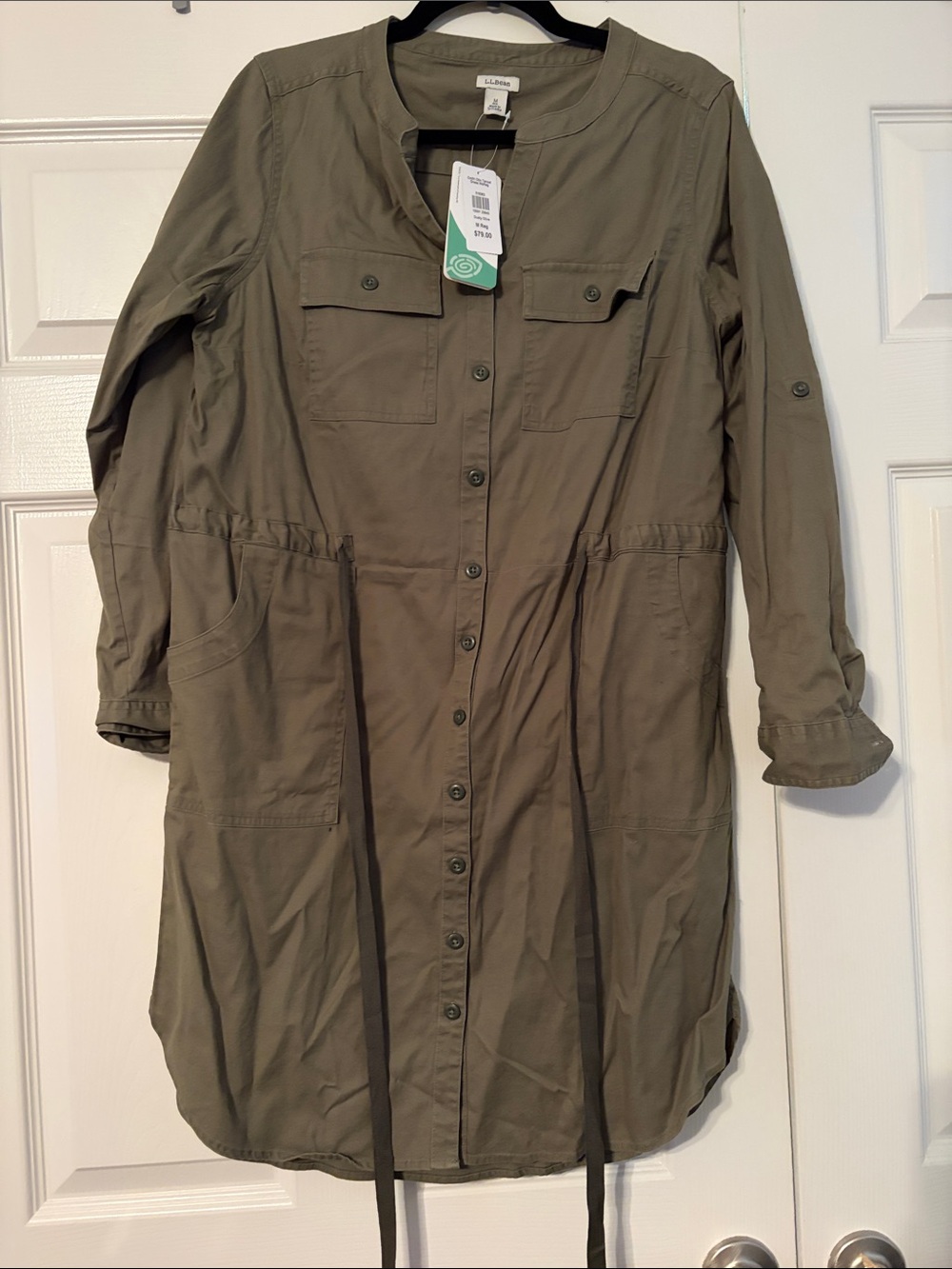 L.L. Bean Olive Green Utility Shirt Jacket